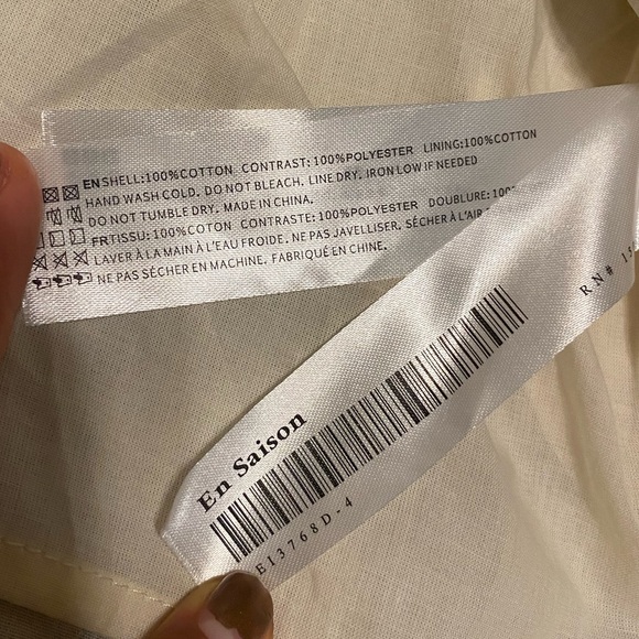 En Saison Cream and Green Printed Maxi Dress - Picture 6 of 7